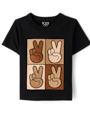 Baby And Toddler Boys Peace Sign Graphic Tee