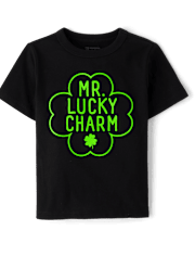 Baby And Toddler Boys St. Patrick's Day Mr. Lucky Charm Graphic Tee