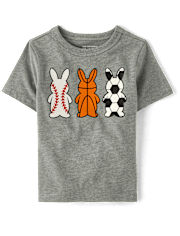 T-shirt graphique de sport de Pâques pour bébés et tout-petits garçons