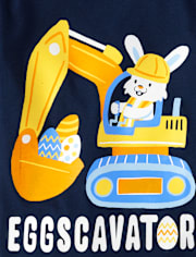 Baby And Toddler Boys Easter Eggscavator Graphic Tee