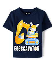 Baby And Toddler Boys Easter Eggscavator Graphic Tee