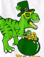 Baby And Toddler Boys St. Patrick's Day Dino Graphic Tee