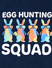 Baby And Toddler Boys Matching Family Easter Egg Hunting Squad Graphic Tee