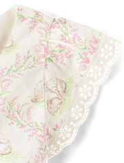Robe à volants motif lapin pour fille