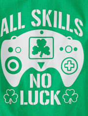Boys All Skills St. Patrick's Day Gamer Graphic Tee