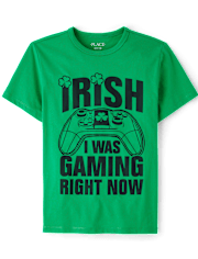 Boys St. Patrick's Day Gamer Graphic Tee