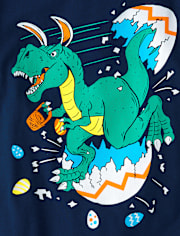 Boys Easter Dino Graphic Tee
