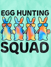 Kids Matching Family Easter Egg Hunting Squad Graphic Tee