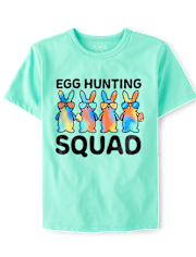 Kids Matching Family Easter Egg Hunting Squad Graphic Tee
