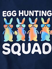 Mens Matching Family Easter Egg Hunting Squad Graphic Tee