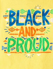 Baby And Toddler Boys Black And Proud Graphic Tee