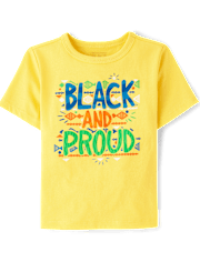 Baby And Toddler Boys Black And Proud Graphic Tee