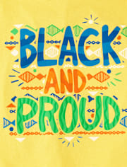 Boys Black And Proud Graphic Tee