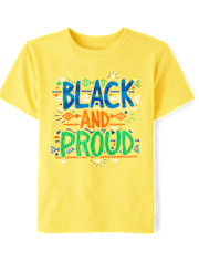 Boys Black And Proud Graphic Tee