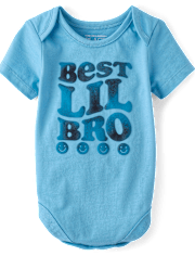Baby Boys Best Lil Bro Graphic Bodysuit