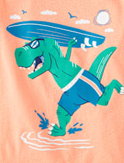 Baby And Toddler Boys Dino Surfboard Graphic Tee