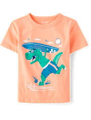 Baby And Toddler Boys Dino Surfboard Graphic Tee