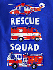 Baby And Toddler Boys Rescue Squad Vehicles Graphic Tee