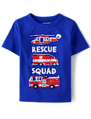Baby And Toddler Boys Rescue Squad Vehicles Graphic Tee