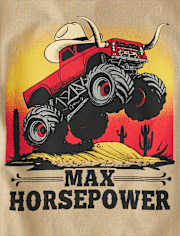 Boys Monster Truck Horsepower Graphic Tee