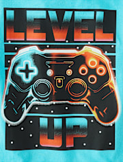 Boys Level Up Gamer Graphic Tee