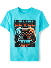Boys Level Up Gamer Graphic Tee