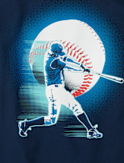 Boys Baseball Player Graphic Tee