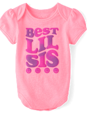 Baby Girls Best Lil Sis Graphic Bodysuit