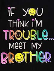 Baby And Toddler Girls Meet My Brother Graphic Tee