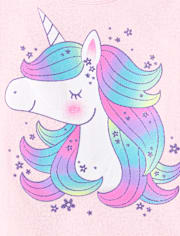 Baby And Toddler Girls Unicorn Graphic Tee