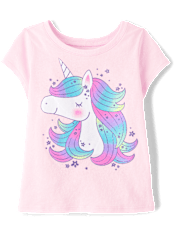 Baby And Toddler Girls Unicorn Graphic Tee