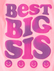 Girls Best Big Sis Graphic Tee