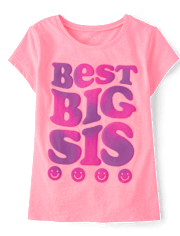 Girls Best Big Sis Graphic Tee
