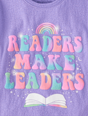 Girls Readers Make Leaders Graphic Tee