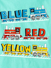 Baby And Toddler Boys Train Colors Graphic Tee