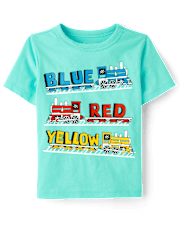 Baby And Toddler Boys Train Colors Graphic Tee