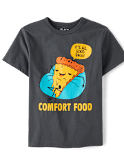 Boys Pizza Comfort Food Graphic Tee