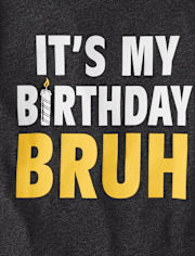 Boys Birthday Bruh Graphic Tee