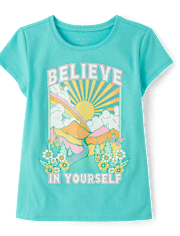 Girls Believe In Yourself Graphic Tee