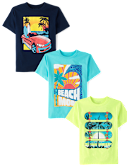Boys Summer Graphic Tee 3-Pack