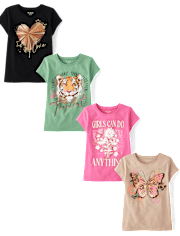 Girls Trend Graphic Tee 4-Pack
