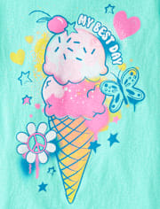 Lot de 5 t-shirts graphiques d'été pour filles