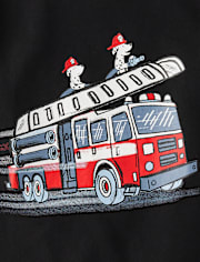 Baby And Toddler Boys Fire Truck Graphic Tee