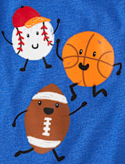 Baby And Toddler Boys Happy Sports Graphic Tee