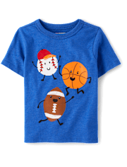 Baby And Toddler Boys Happy Sports Graphic Tee