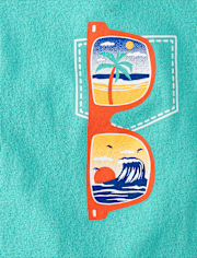 bébé et tout-petit, garçon lunettes de soleil T-shirt imprimé