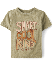 Baby And Toddler Boys Smart Cool Kind Graphic Tee