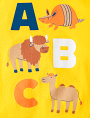 Baby And Toddler Boys Animal Alphabet Graphic Tee