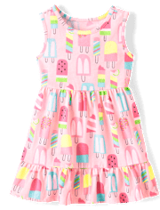 Robe à volants en forme de sucette glacée pour bébé et petite fille