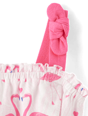 Baby And Toddler Girls Print Tiered Tie Shoulder Dress
